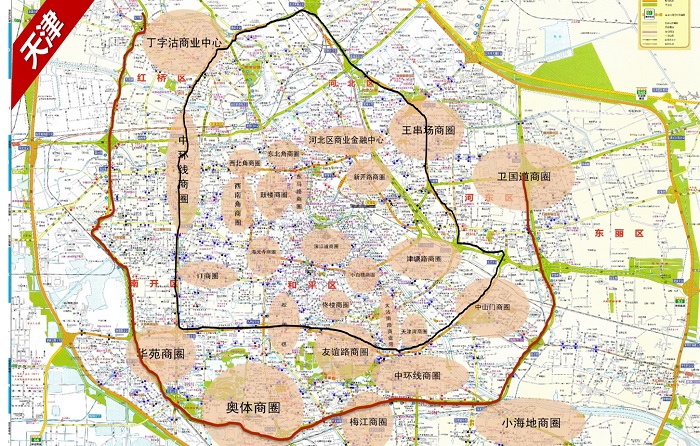 恒峰g22天津候车亭广告点位图